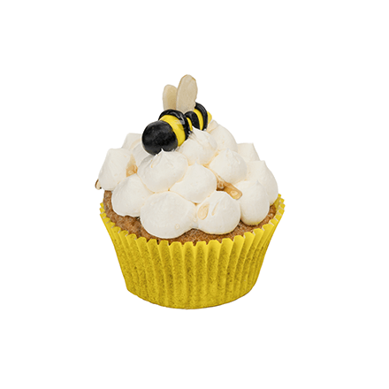 Medový cupcake se včelkou
